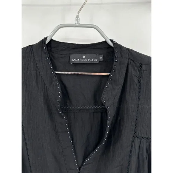 Pomander Place by Tuckernuck Black Ophelia Dress sz XXL 2XL Swim Cover-up NWOT - Picture 3 of 8